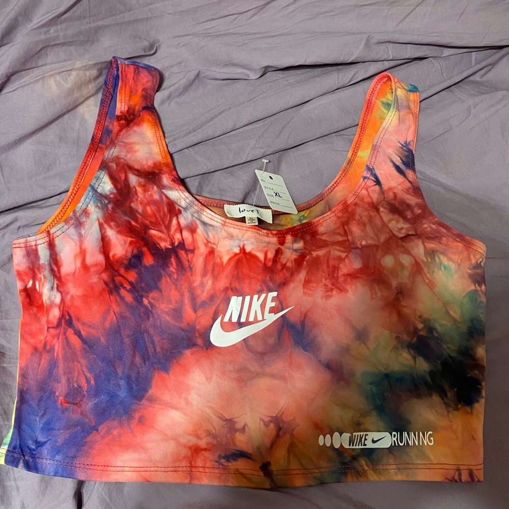 Nike tie dye crop tank
